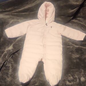 Ralph Lauren Light Pink Hooded Snowsuit